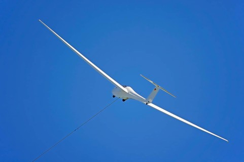 Glider on a tow rope