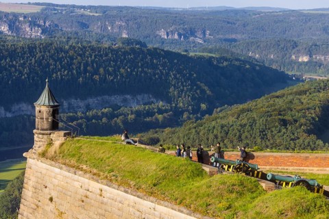 Koenigstein Fortress in Saxon Switzerland, Koenigstein, Saxony, Germany, Europe