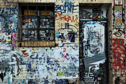 Covered wall with graffiti, texture, background, colourful, dilapidated, scene, alternative, urban,