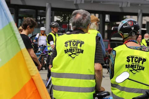 Ramstein 2021 peace camp bicycle demonstration: A bicycle demonstration took place on Saturday