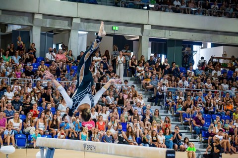 Heidelberg, 9 September 2023: Women's national gymnastics competition in the SNP Dome in Heidelberg