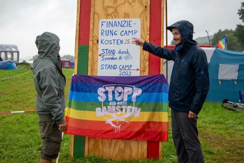 Ramstein Peace Camp 2021: The Stop Ramstein Air Base campaign was initiated by people from the
