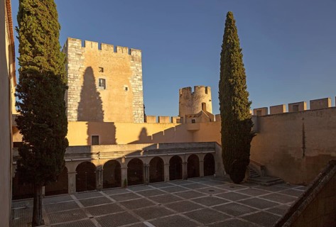 Hotel tourist accommodation in former castle Pousada Castelo de Altivo, Alvito, Baixo Alentejo,