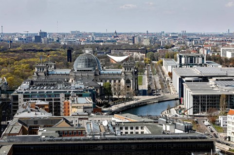 Reichstag and Chancellery, Berlin, 21 April 2021