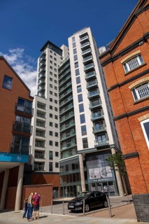 The Winerack residential property housing development on waterfront. Wet Dock, Ipswich, Suffolk,