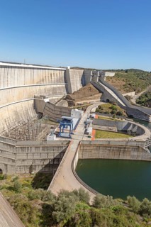 Barragem do Alqueva, Rio Guadiana river Alqueva dam hydroelectric power, Moura, Portugal, Europe