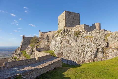 Historic castle medieval village of Marvao, Portalegre district, Alto Alentejo, Portugal, Southern