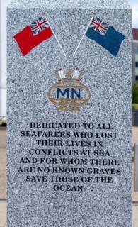 Merchant Navy memorial to all seafarers who lost their lives at Sean and who have no known grave,
