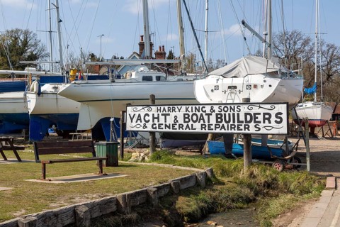 Harry King and Sons, Yacht and Boat builders, Pin Mill, Chelmondiston, Suffolk, England, UK
