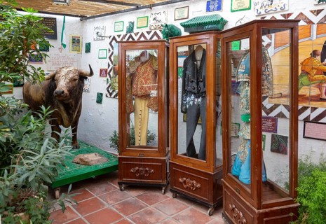 Bullring built 1900, Mijas, Costa del Sol, Malaga Province, Andalusia, Spain small museum inside