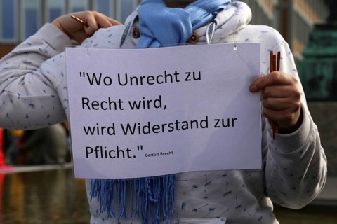 Karlsruhe: Corona protests against the measures taken by the federal government. The protests were