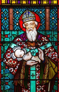 Stained glass window by Henry Holiday 1863 Shimpling church, Suffolk, England, UK Pre-Raphaelite