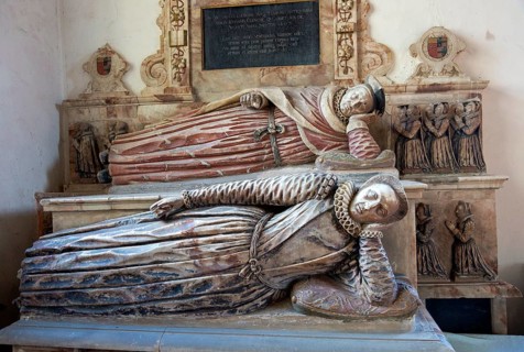 Village parish church Holbrook, Suffolk, England, UK, John Clenche tomb d 1607 and Margarie his
