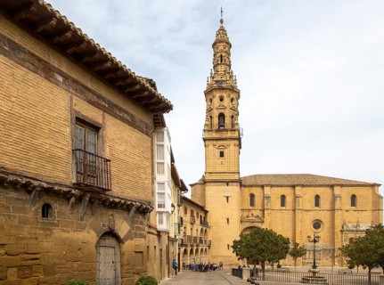 Church of Santa Maria de la Asuncion, Plaza Mayor, Briones, La Rioja Alta, Spain medieval