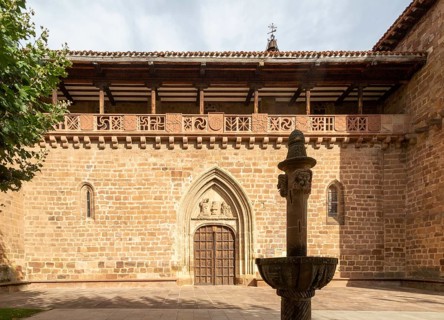 Aragonese Gothic architectural style Church fortress of Santa Maria la Mayor, Ezcaray, La Rioja,