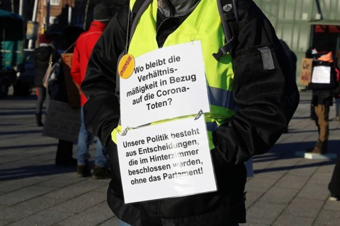 Mannheim: Demonstration against the corona measures. The demonstration was organised by an
