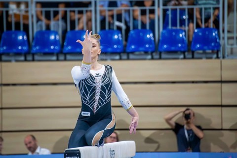 Heidelberg, 9 September 2023: Women's apparatus gymnastics national competition in the SNP Dome in