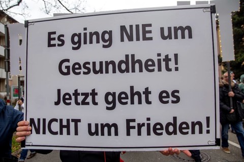 Karlsruhe, 10 December 2023: Large demonstration for the reappraisal of the corona measures. At the
