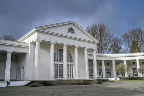 Wandelhalle, spa garden, Bad Oeynhausen, North Rhine-Westphalia, Germany, Europe