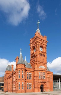 Pierhead building 1897 architect William Frame, Cardiff Railway Company, Cardiff Bay, Wales, UK,