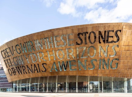 Wales Millennium Centre, Canolfan Mileniwm Cymru, Cardiff Bay, Cardiff, South Wales, UK spend 2004