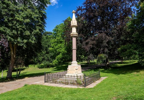 Monument memorial to nine protestant martyrs 1515-1558, Christchurch Park, Ipswich, Suffolk,