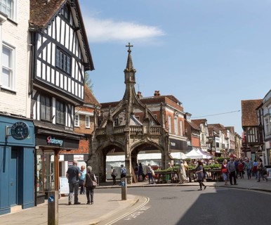 Market cross known as Poultry Cross, Salisbury, Wiltshire, England, UK