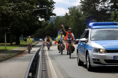Ramstein 2021 peace camp bicycle demonstration: A bicycle demonstration took place on Saturday