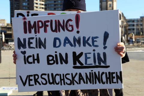 Mannheim: Demonstration against the corona measures. The demonstration was organised by an
