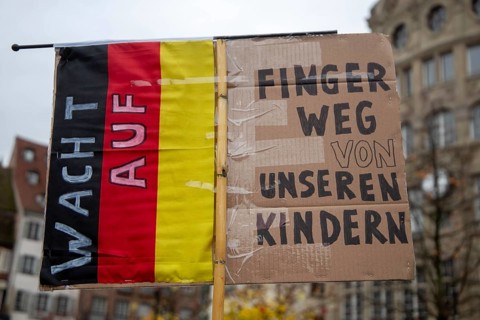 Strasbourg, France: Large demonstration for freedom against the corona measures and the vaccination