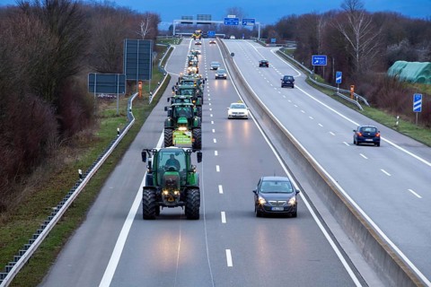 Farmers' protests in the Palatinate: a large convoy of farmers from the southern Palatinate and the