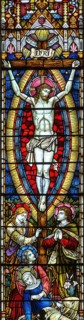 Victorian stained glass east window, Tidworth south church, Wiltshire, England, UK Heaton, Butler