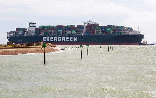 Evergreen Ever Govern one of the world's largest container ships making maiden call at Port of