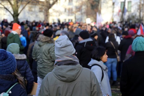 Frankfurt: Demonstration against vaccination pressure and the threat of compulsory vaccination. The