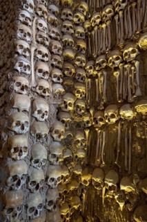 The Chapel of Bones, Capela dos Ossos, city of Evora, Alto Alentejo, Portugal, southern Europe,