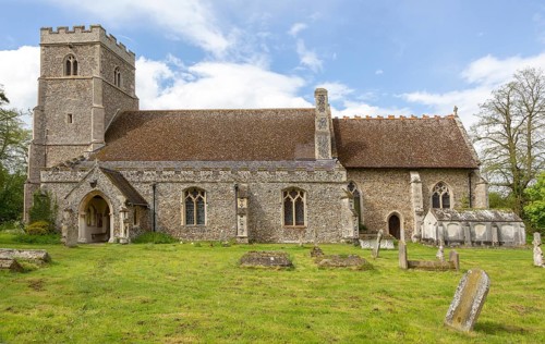 Village parish church of Saint George, Shimpling, Suffolk, England, UK