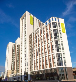 CODE building modern architecture high rise student accommodation, city centre, Coventry, England,