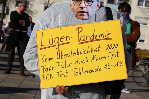 Speyer: Corona protests against the federal government's measures. The protests were organised by