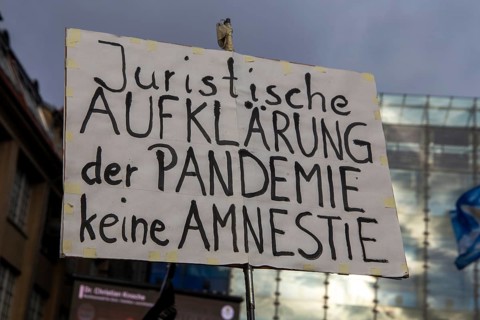 Karlsruhe, 10 December 2023: Large demonstration in favour of reappraisal of the coronavirus