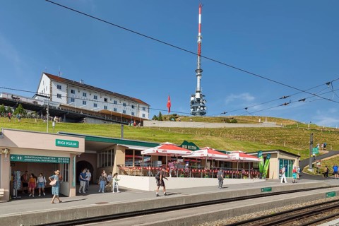 Hotel am Bergbahnhof Rigi-Kulm, Lake Lucerne, Canton Lucerne, Switzerland, Rigi, Schwyz,
