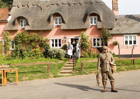 Filming a scene for Stanley's War film directed by Tim Curtis outside the Sorrel Horse pub,