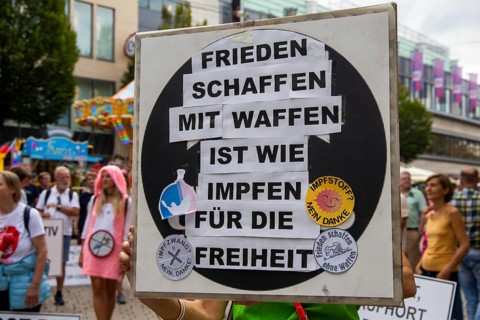 Lateral thinking demo in Darmstadt, Hesse: The demonstration was directed against the corona