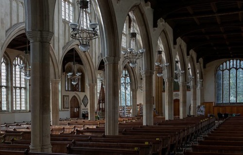 Interior of Holy Trinity Church, Long Melford, Suffolk, England, UK