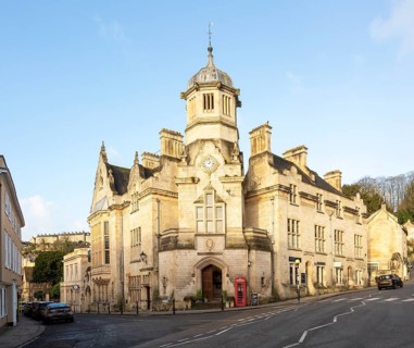 Former town hall building now Catholic church, Bradford on Avon, Wiltshire, England, UK 1854-5