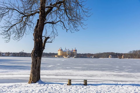 Baroque Moritzburg Hunting Lodge, Moritzburg, Saxony, Germany, Europe