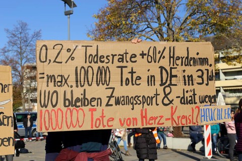Speyer: Corona protests against the federal government's measures. The protests were organised by