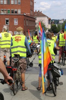 Ramstein 2021 peace camp bicycle demonstration: A bicycle demonstration took place on Saturday