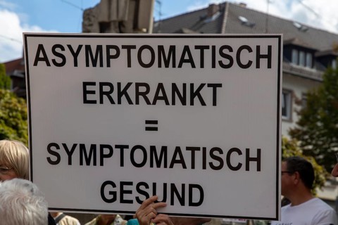 Lateral thinking demo in Darmstadt, Hesse: The demonstration was directed against the corona