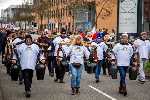 Karlsruhe, 10 December 2023: Large demonstration in favour of reappraisal of the coronavirus