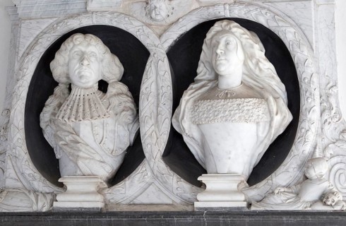 Sir Edmund and Lady Mary Barker monument, church of Saint Peter, Sibton, Suffolk, England, United